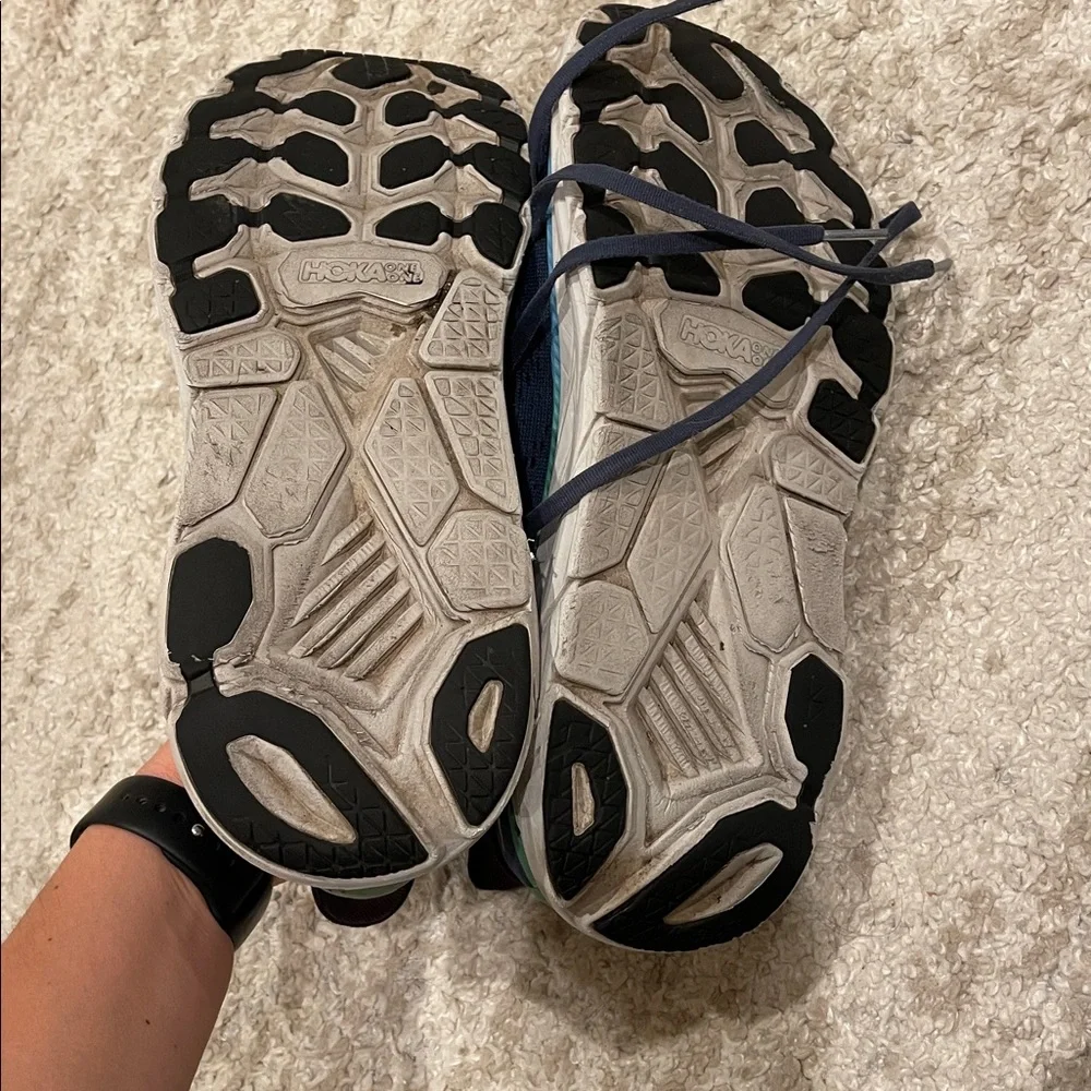 HOKA ONE ONE Clifton 7 Men's Ocean Blue Road-Running Sneakers US Size 12 - Picture 8 of 10